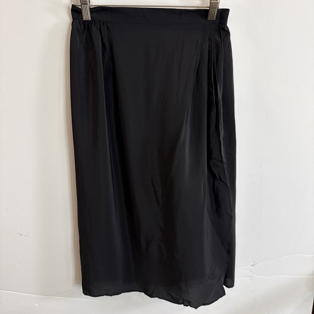 Vintage 1980s Royal Silk 100% Silk Wrap Skirt Women's Size 8 Unlined Light Flowy